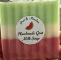 Watermelon goat milk soap