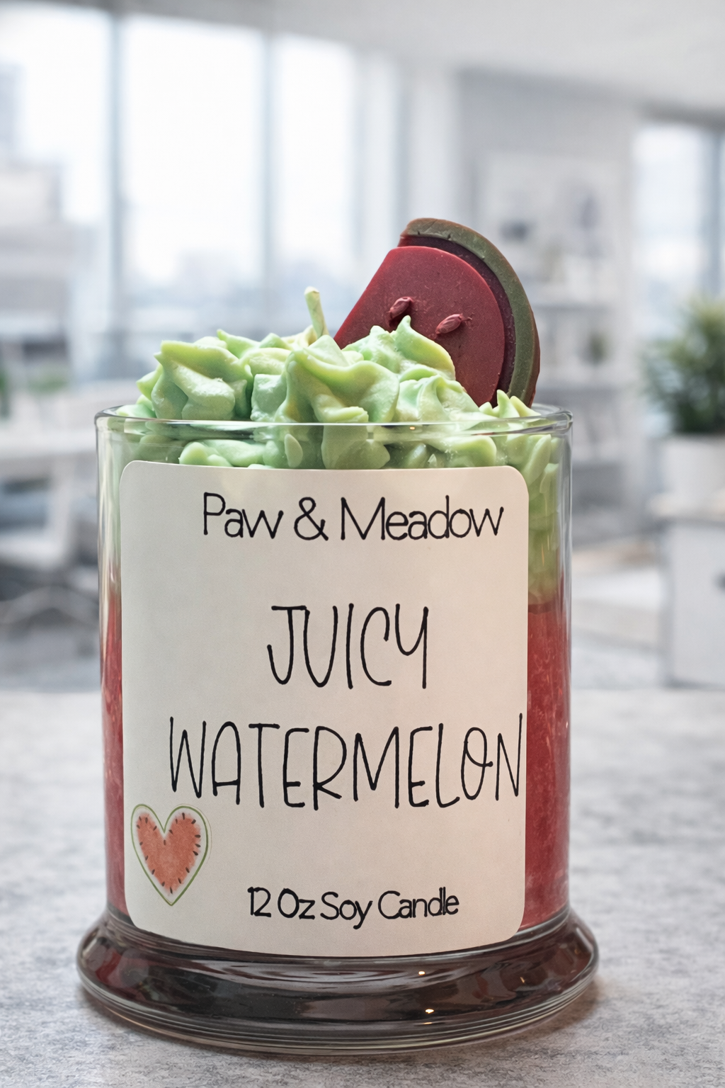 Juicy Watermelon 12 oz soy candle