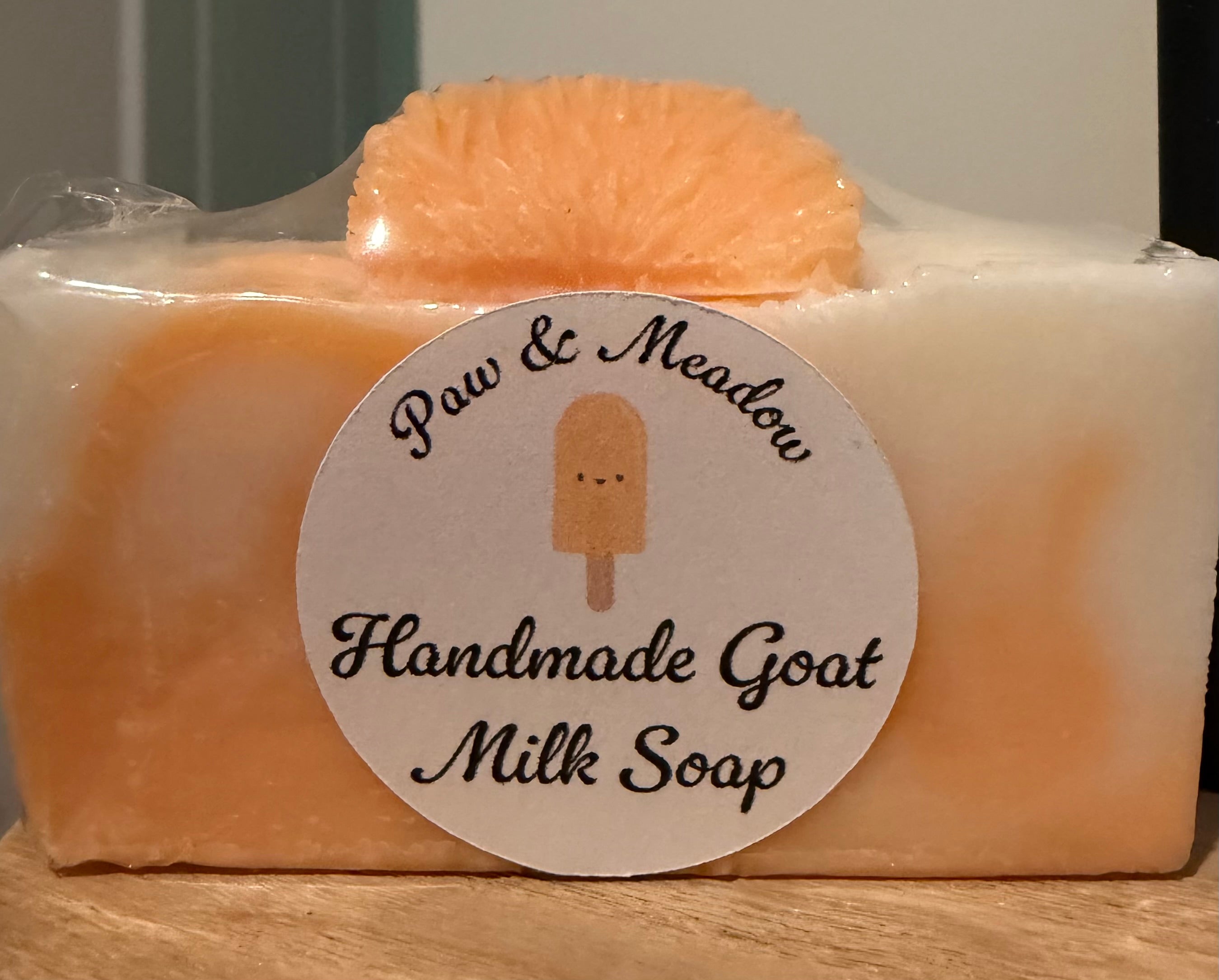 Orange creamcicle goat milk soap