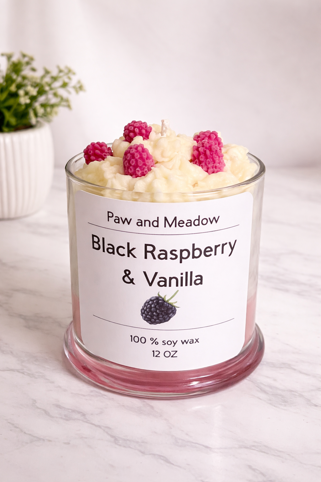 Black Raspberry Vanilla 12 oz soy candle