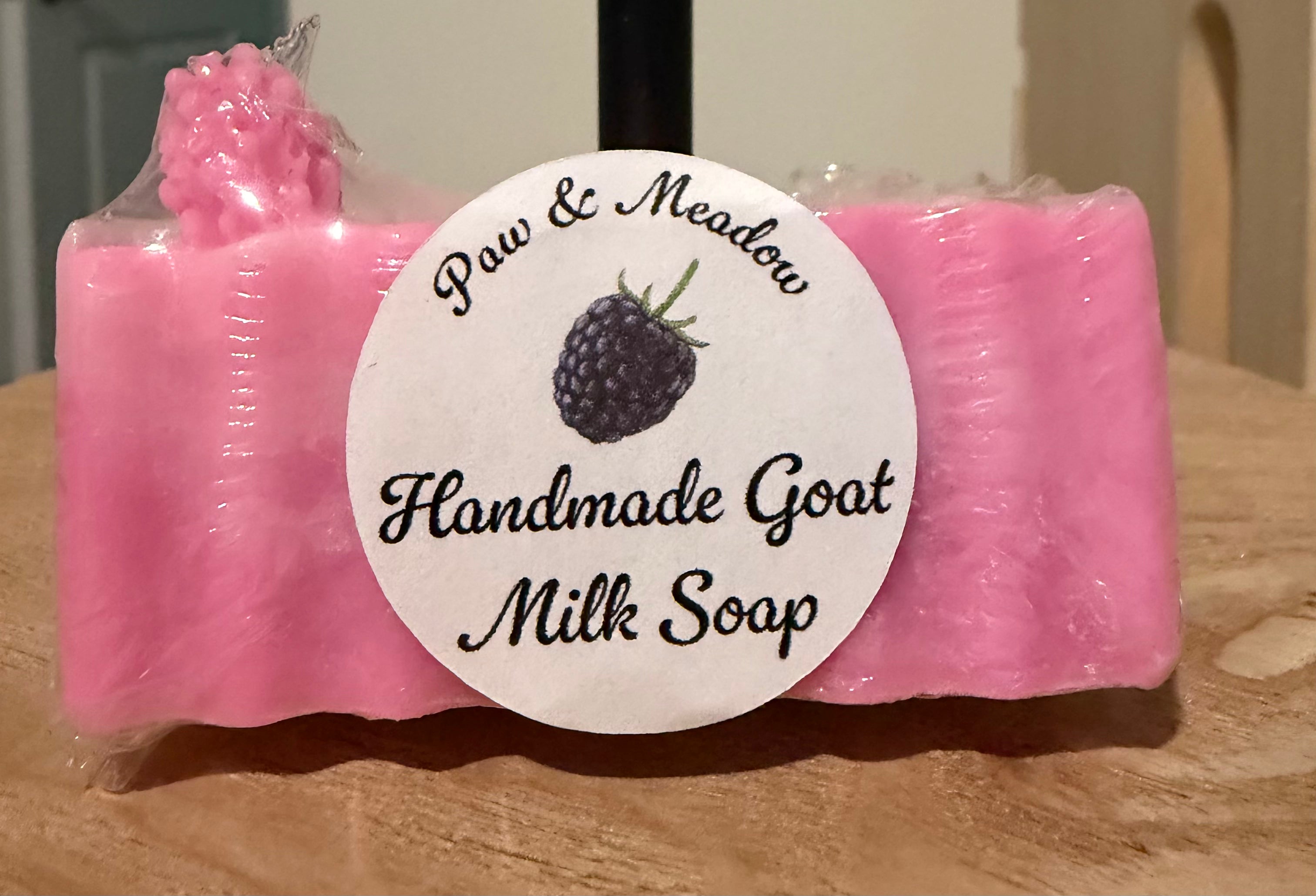 Black raspberry vanilla goat milk soap