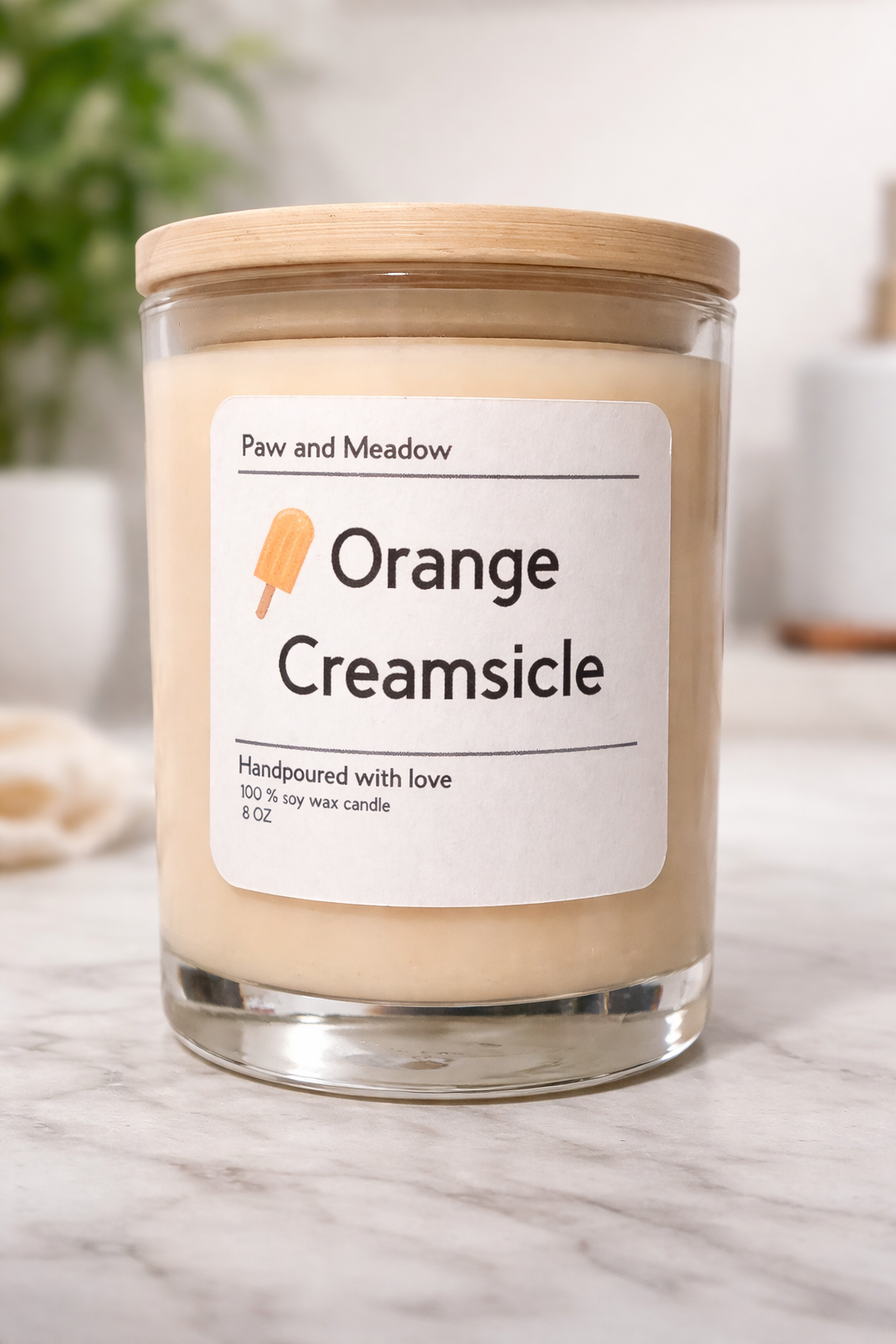 8 oz glass soy candle