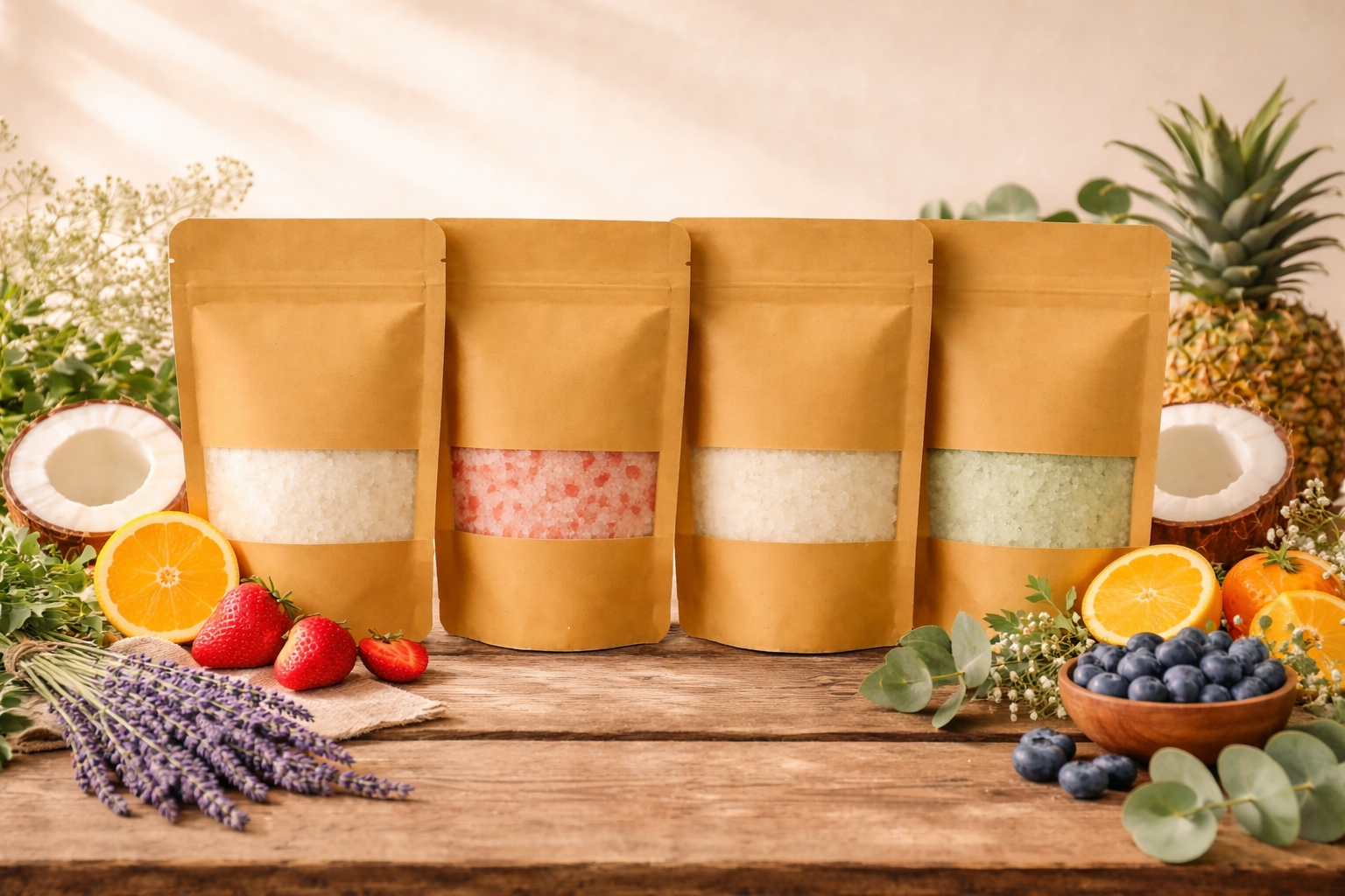Bath salt set of 4