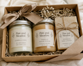 Sugar scrub, soy candle, and soap set